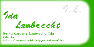 ida lambrecht business card